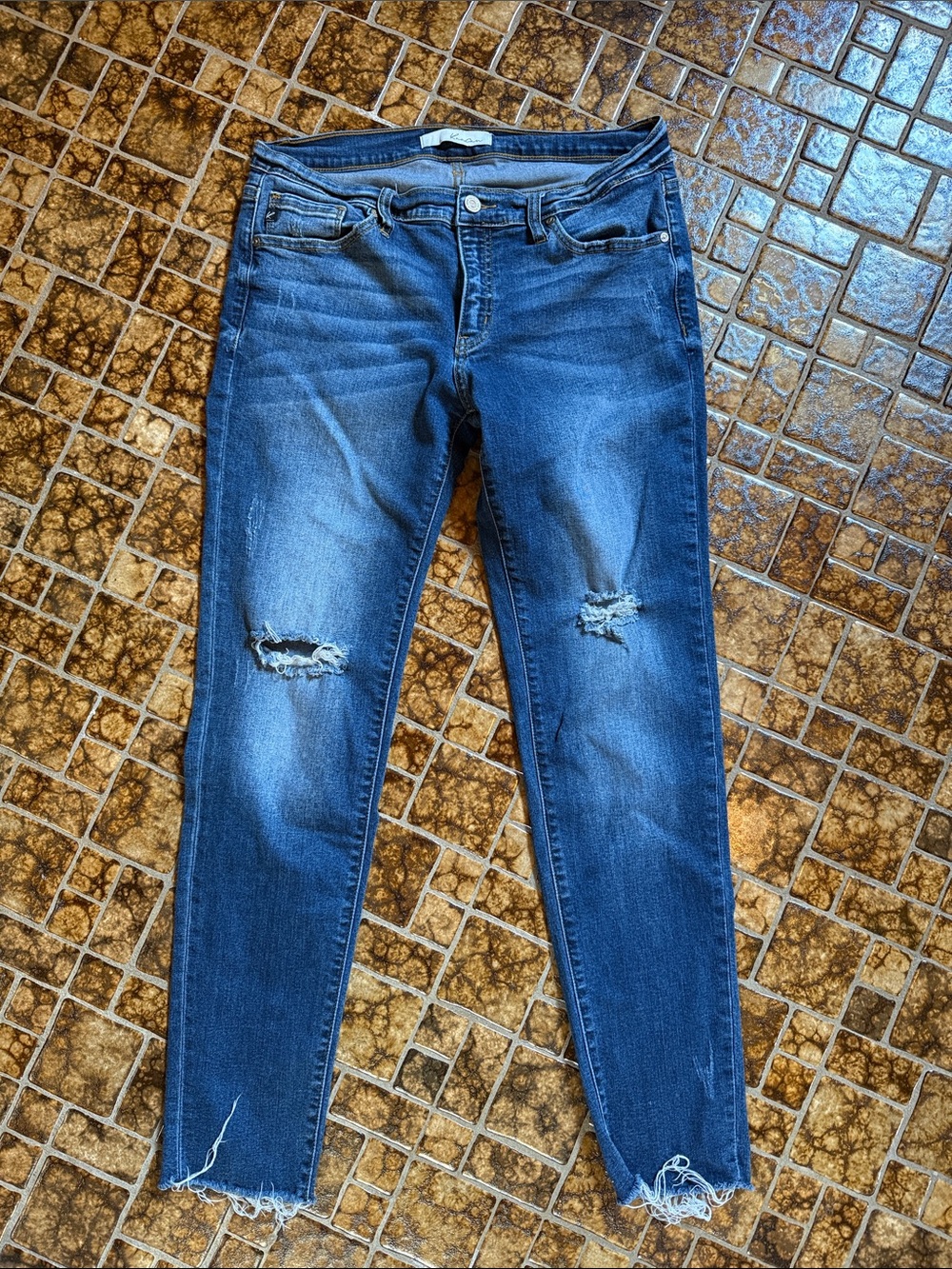KanCan Blue Distressed Women's Skinny Jeans